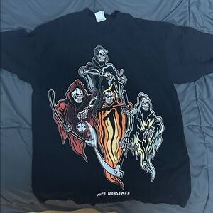 Men's Graphic Tee with Four Horsemen Design